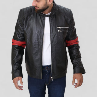 Black and Red Leather Jacket